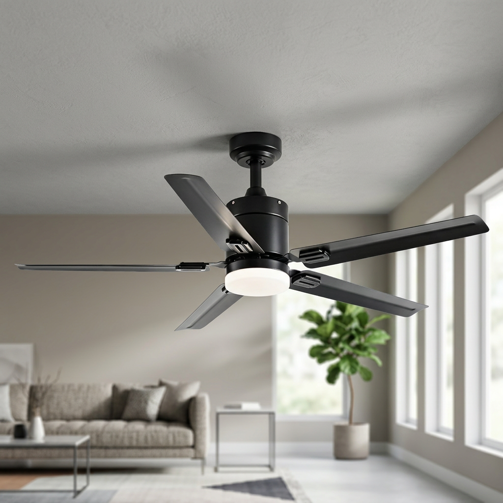 Ceiling Fan with Light and Remote Control LED Chandelier Fan for Living Room