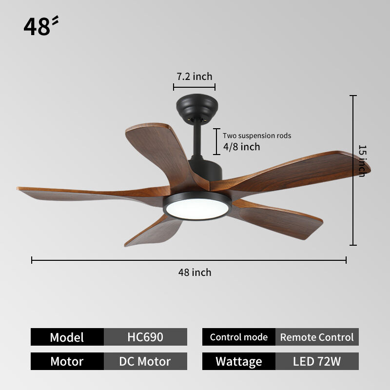 Remote Control Ceiling Fans with Light mula sa Huangchuang Smart Household Technology