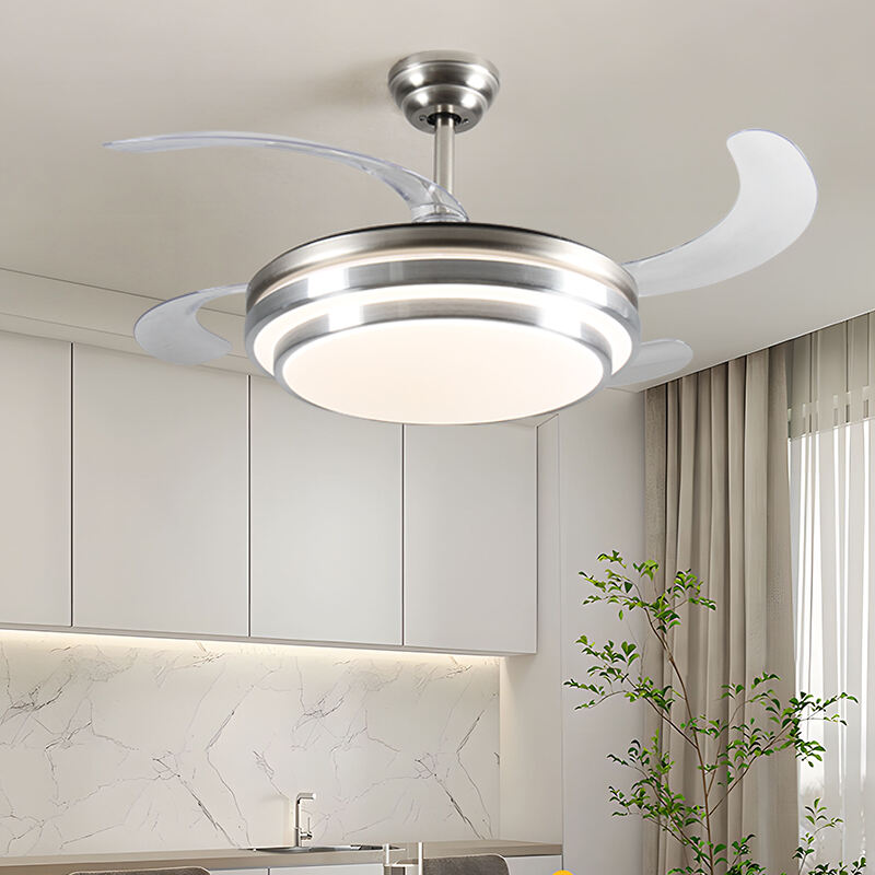 Ventiladores de Teto Invisíveis com Lâminas Retráteis que Economizam Espaço e com Luzes LED