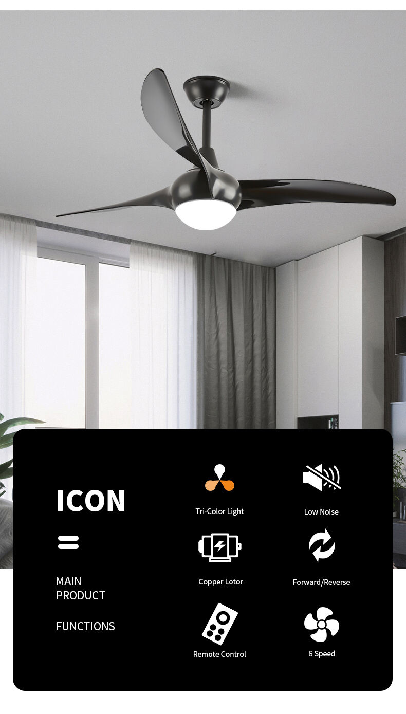 Lampu Kipas Langit-langit Rendah dari Huangchuang Smart Household Technology