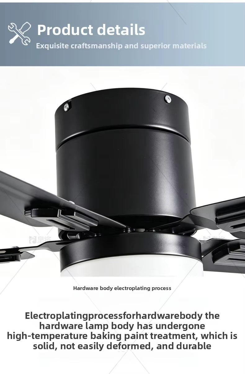 Ceiling Fan with Light and Remote Control LED Chandelier Fan for Living Room