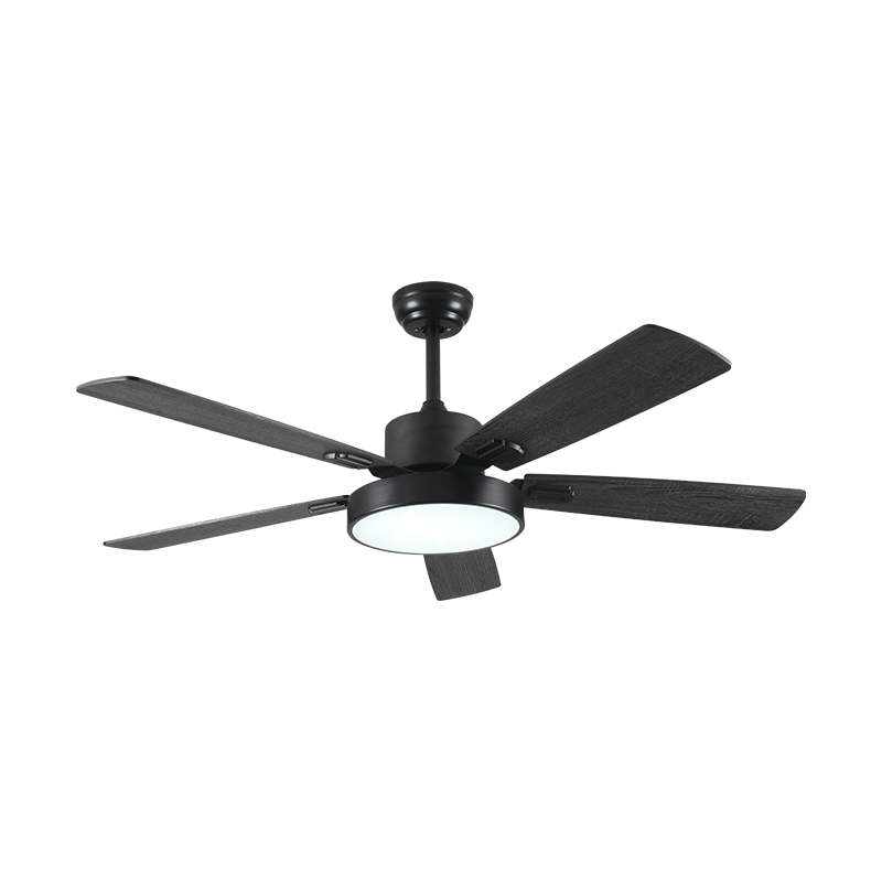 HC584 High Quality Nordic 52 Inch 3 Solid Wood Blade Luxury Remote Control Wooden Modern Dc Bldc Led Ceiling Fan Light