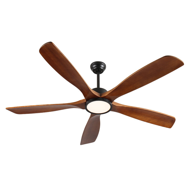 72 pulgada Malaking Bente sa Talo at Remote 22W LED Light Maaaring Baliktad na DC Motor kahoy Fan Blades Mataas na Agos ng Hangin Modernong Bente sa Talo na may Ilaw