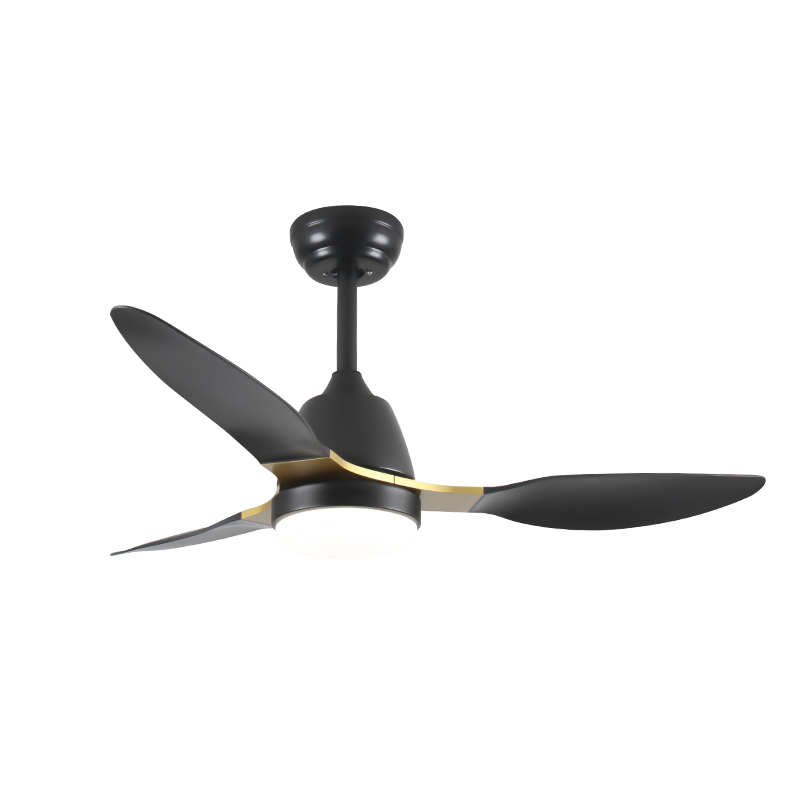 HC579 hang High Quality Nordic 52 Inch 3 Solid Wood Blade Luxury Remote Control Wooden Modern Dc Bldc Led Ceiling Fan Light