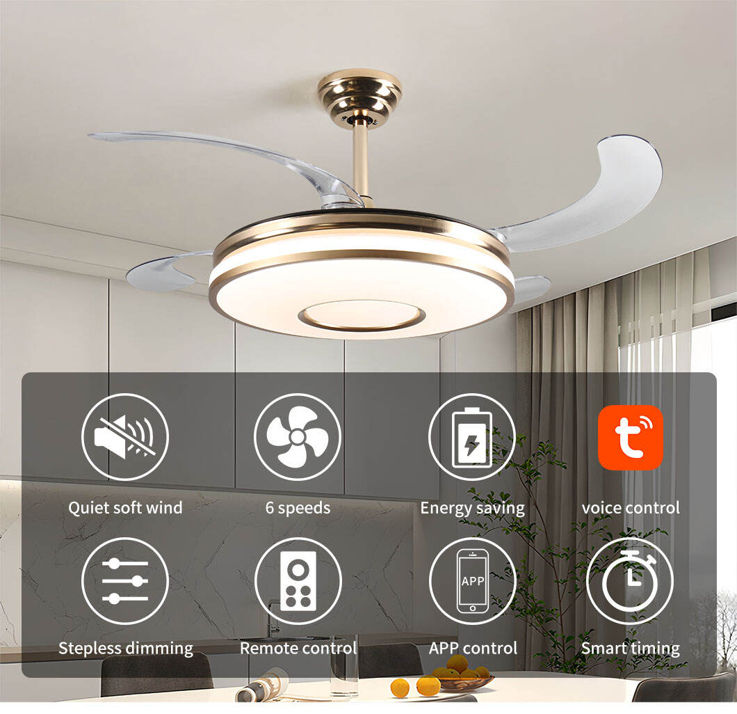 Remote Control Ceiling Fans with Light mula sa Huangchuang Smart Household Technology