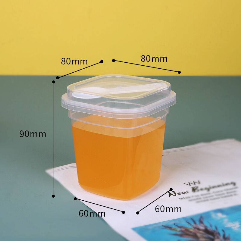  CH118 260ml Dessert Cups for Cake, Plastic Pudding Cup with Lids and Spoons  