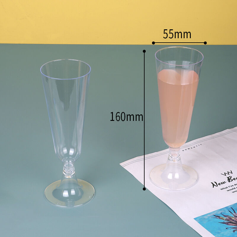 CH10 145ml Dessert Goblet for Mousse, High Quality Clear Plastic Wine Glasses      
