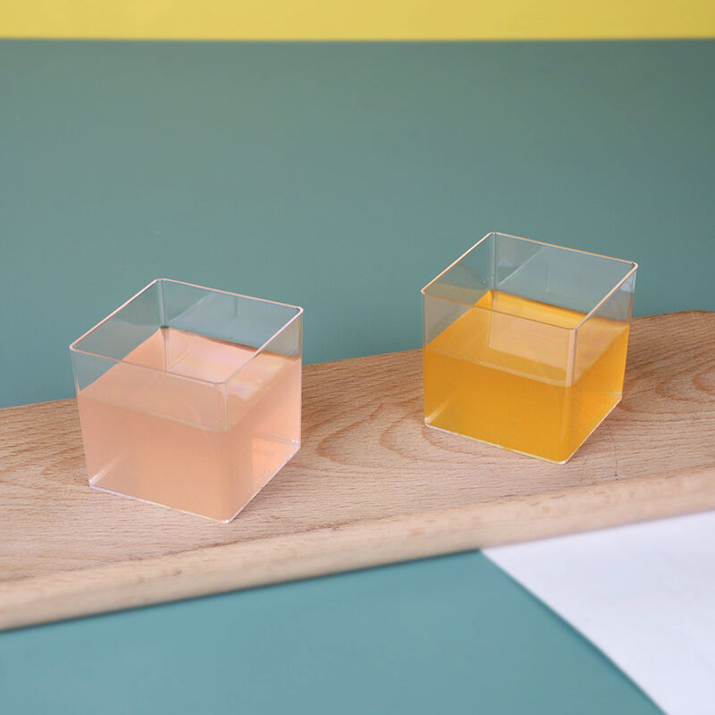 CH85 70ml Mini Dessert Cups for Mousse, Plastic Cake Cup with Lids and Spoons    