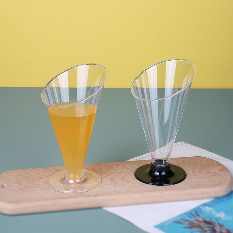 CH78 110ml Dessert Goblet for Mousse, High Quality Clear Plastic Wine Glasses 