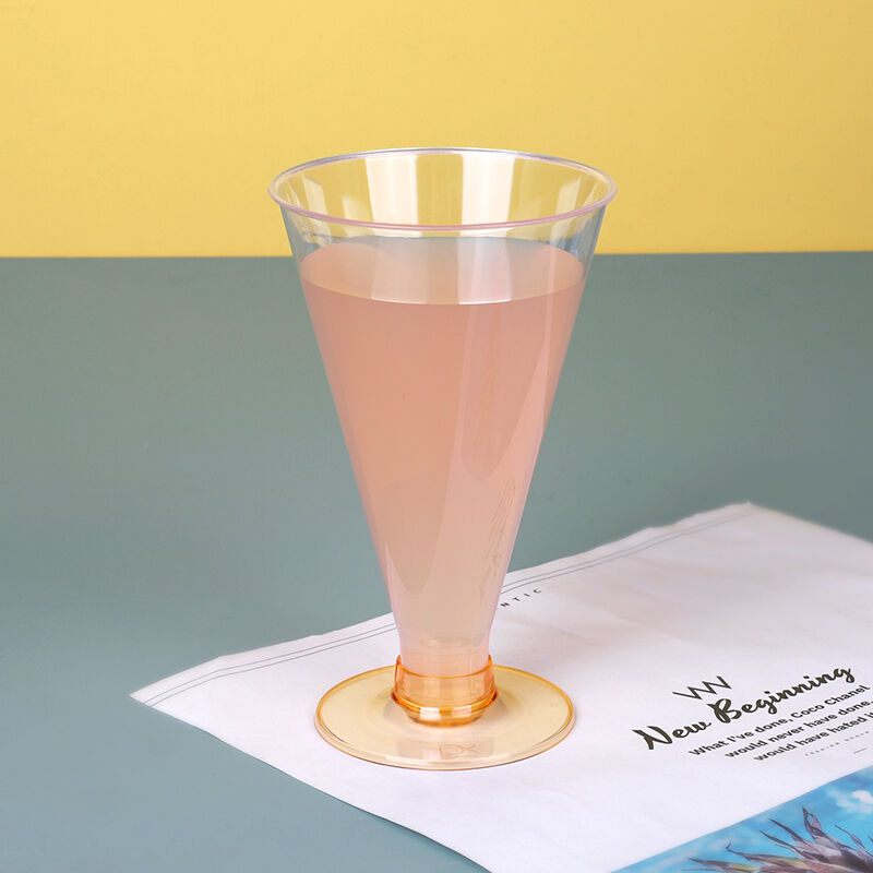 CH28 200ml Dessert Goblet for Mousse, High Quality Clear Plastic Wine Glasses 