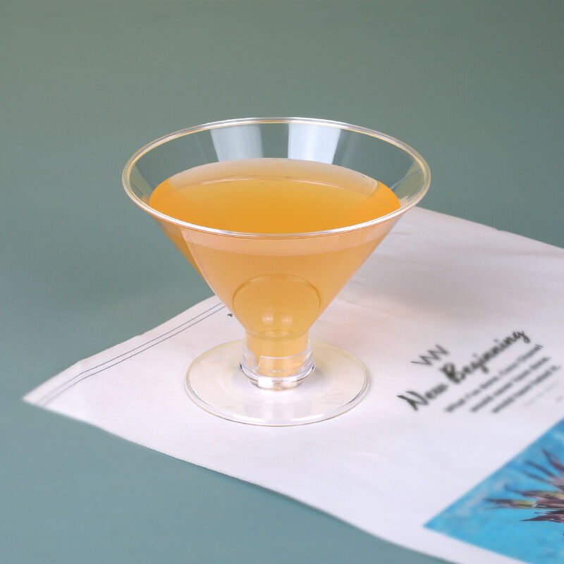 CH51 145ml Dessert Goblet for Mousse, High Quality Clear Plastic Wine Glasses    