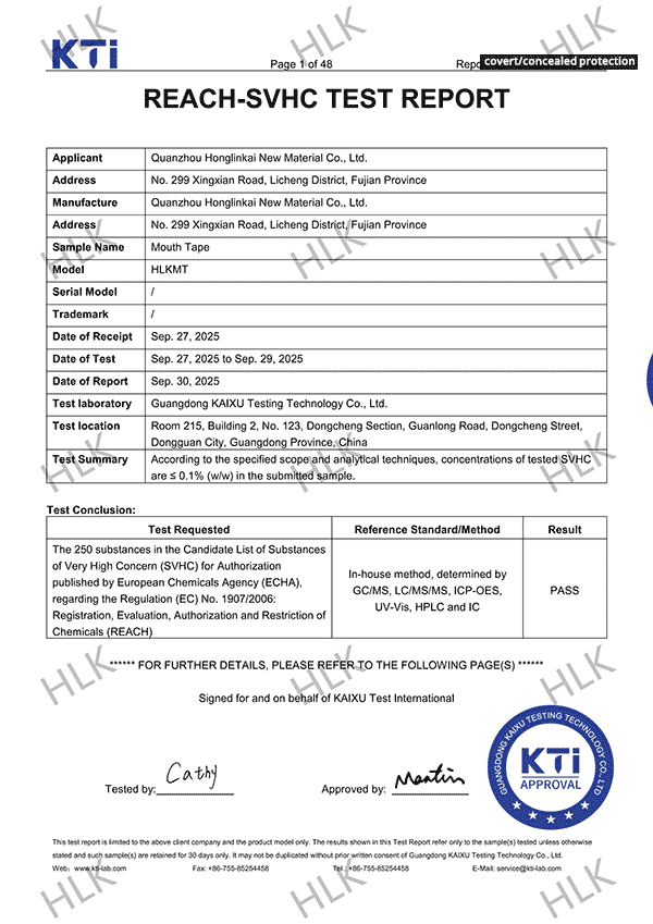 Mouthtape-Reach-Analysis Certificate