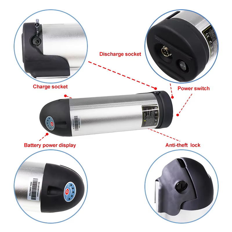 Ridefixing Wholesale Bicycle Bottle Battery Pack With Charger 72V 36V 52V 48V Ebike Battery 52v 20ah Batteries For Electric Bike