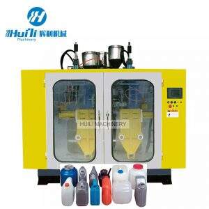 Fully automatic 1Liter jerry can double station extrusion HDPE moulding plastic jerrycan bottle blow molding machine