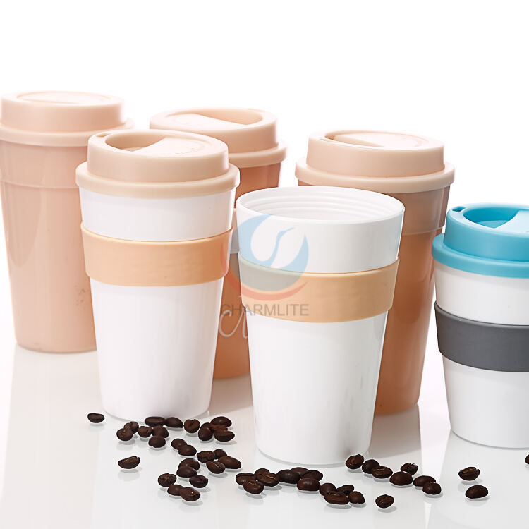 Tasses à café en plastique de qualité alimentaire stylées pour les amateurs de café en déplacement