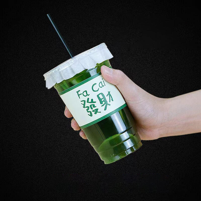 Plastic Bubble Tea Cup with Wide Mouth – Easy Topping Addition for Bubble Tea