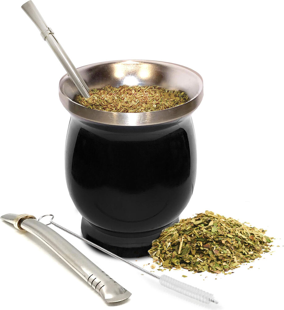 Classic 8oz double wall stainless steel yerba mate tea cup