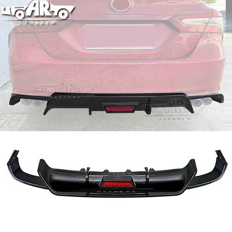 Difusor de labio trasero estilo 0164 con lámpara AR-Toyota-1 para Toyota Camry 2018-2023