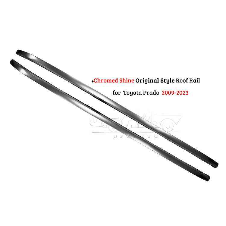 AR-Toyota-0146 Chromed Shine Original European Style Roof Rail for Toyota Prado 2009-2023