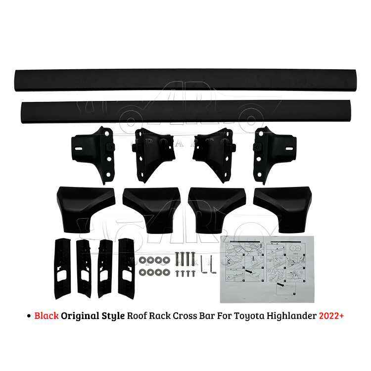 AR-Toyota-0131 Black Original Style Roof Rack Cross Bar para sa Toyota Highlander 2022+