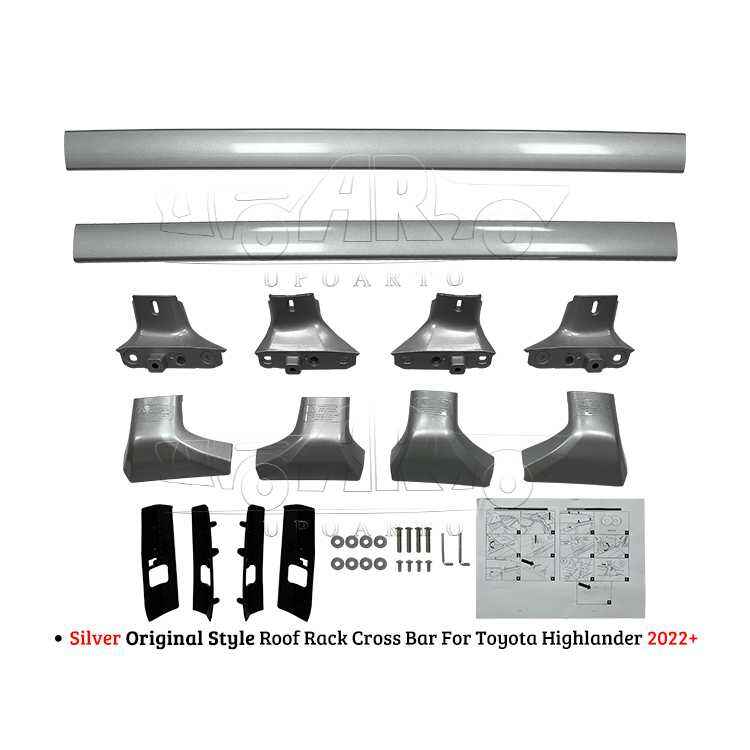 AR-Toyota-0132 Dachgepäckträger-Querstange im Originalstil, silberfarben, für Toyota Highlander 2022+