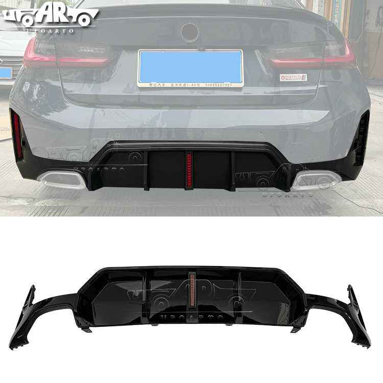 AR-BMW-0259 Achterlip Diffuser Met Lamp voor BMW 3 Serie G20 2023+