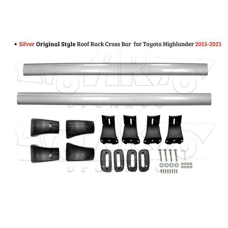 AR-Toyota-0126 Silver Original Style Roof Rack Cross Bar for Toyota Highlander 2015-2021