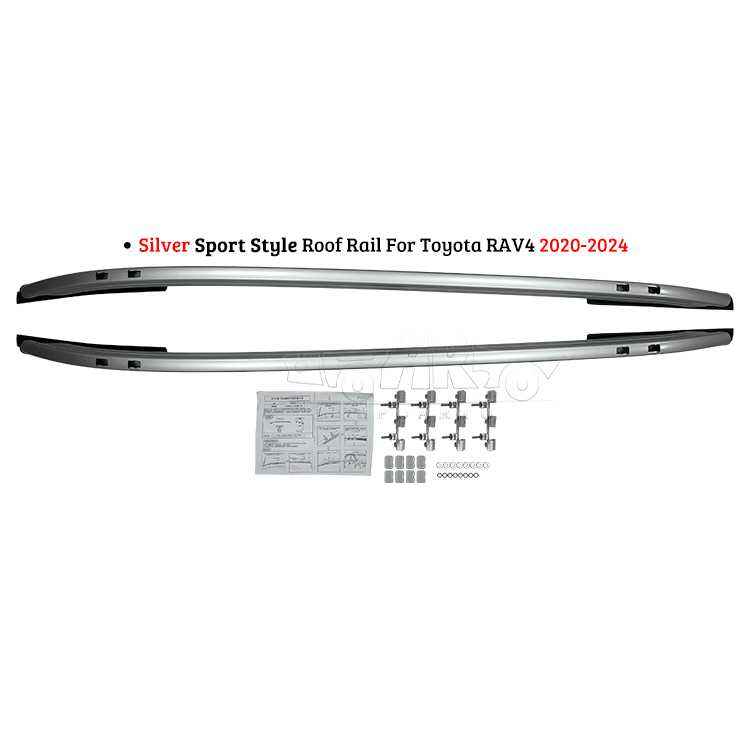 AR-Toyota-0140 Srebrni sportski stil krovne šine za Toyotu RAV4 2020-2024