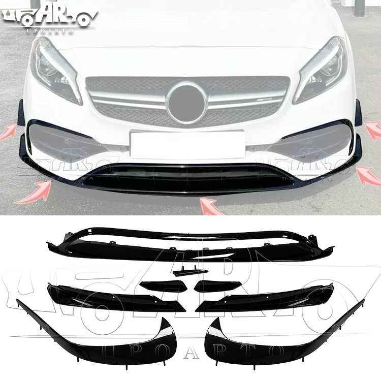 AR-BenZ-0120 Front Lip & Front Splitter Vents Binagong Bahagi para sa Mercedes Benz A-Class W176 2013-2018