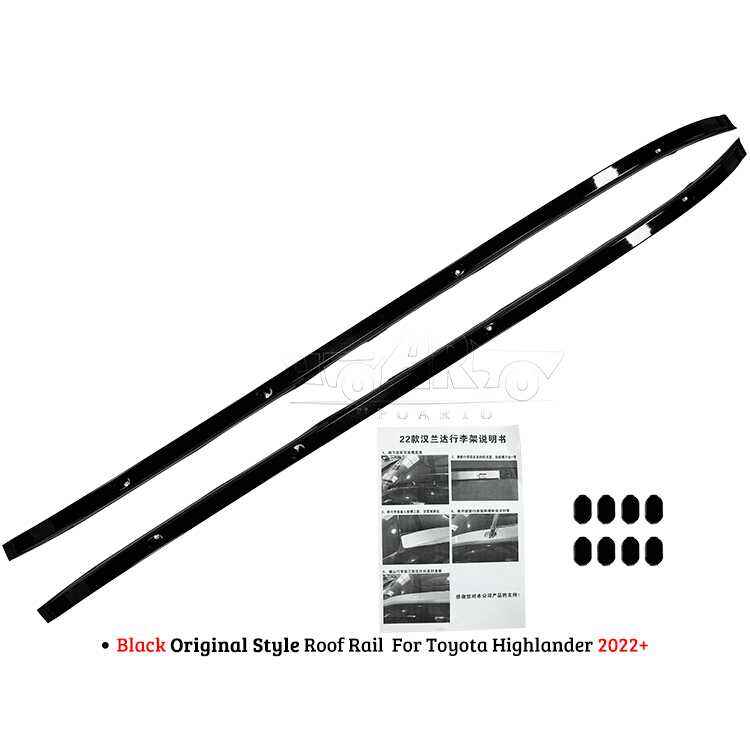 AR-Toyota-0127 Black Original Style Roof Rail for Toyota Highlander 2022+