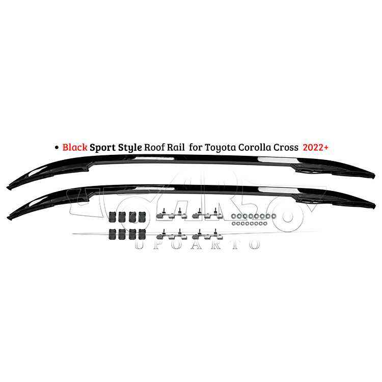 AR-Toyota-0156 מסילת גג שחורה בסגנון ספורט לטויוטה קורולה קרוס 2022+