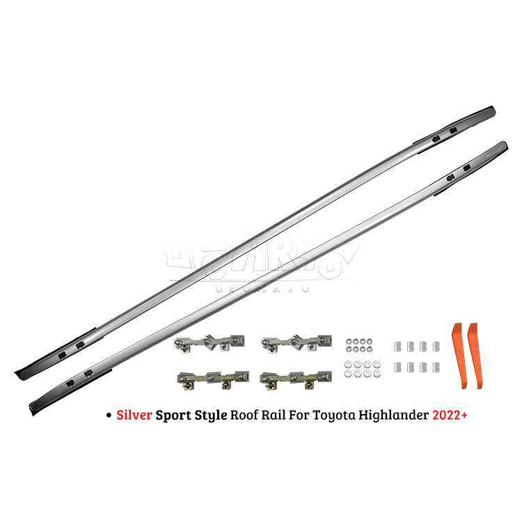 AR-Toyota-0130 Silver Sport Style Roof Rail para sa Toyota Highlander 2022+