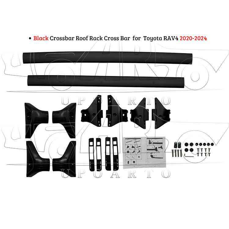 AR-Toyota-0143 Черен напречен багажник на покрива за Toyota RAV4 2020-2024