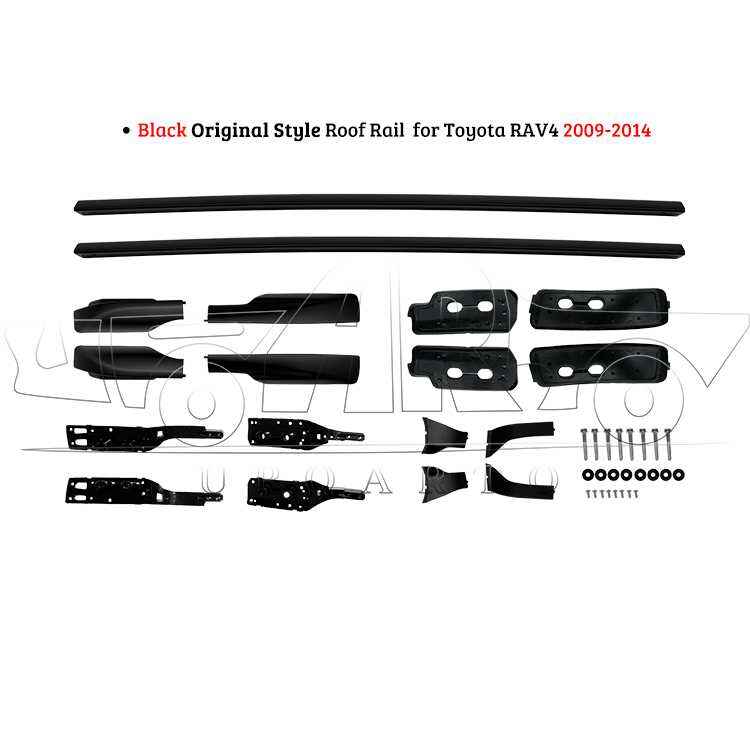 AR-Toyota-0134 Black Original Style Roof Rail para sa Toyota RAV4 2009-2014