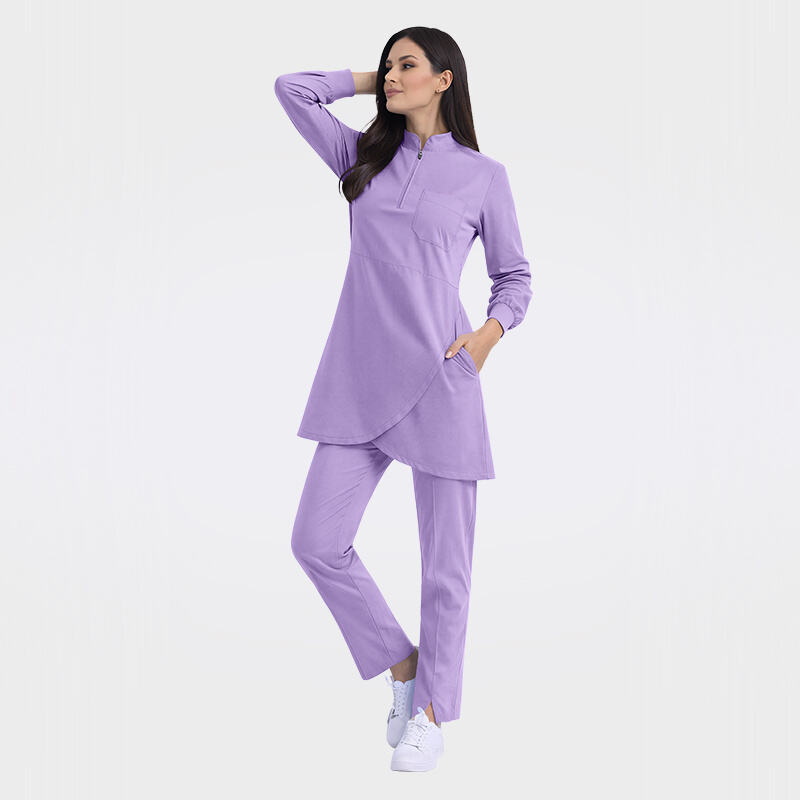 New Style Long Sleeves Scrubs Uniforms Sets Colorful Nursing Scrubs Set 42383