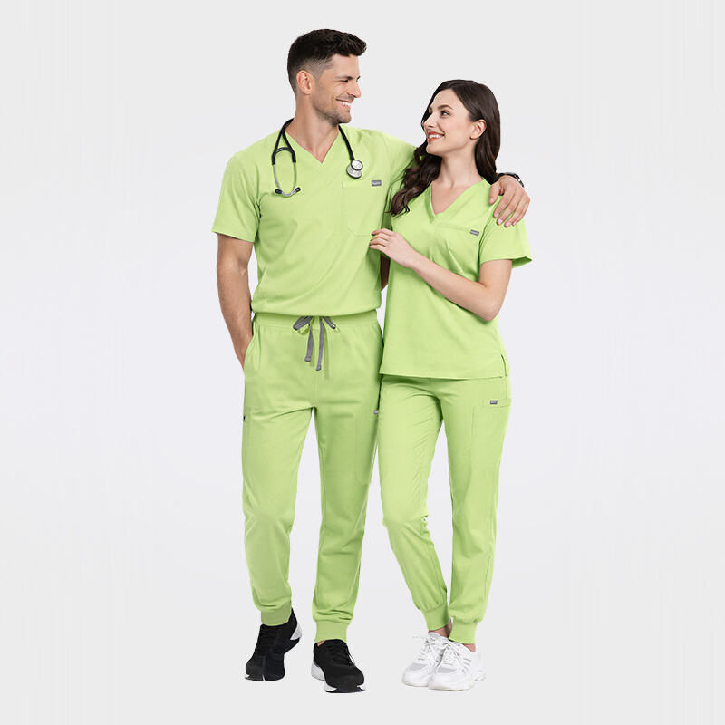 Simple and Classic Style Stretch Fabric Scrubs Uniforms Sets for Unisex 42031