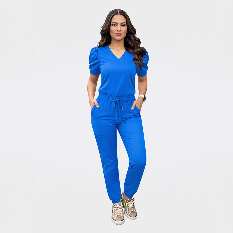 Princess Style Scrubs Uniforms Sets for Women with High-end Stretch Fabric 42141