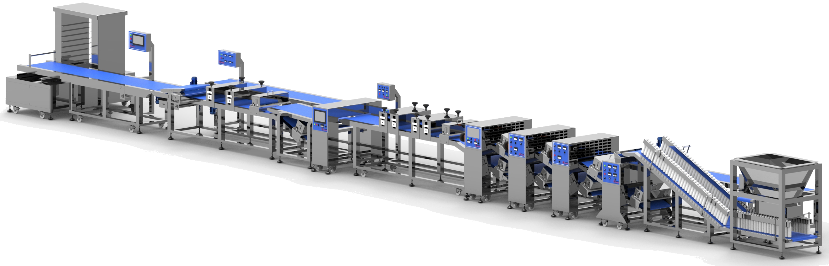 Pizza base/donut molding line