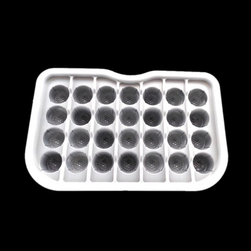 predelna plastna plošča za pelmenke s 28 jamami