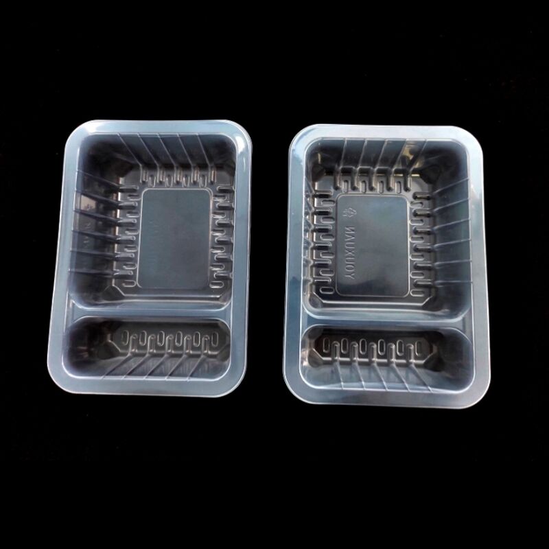 Clear 2 Compartment Tray-2014
