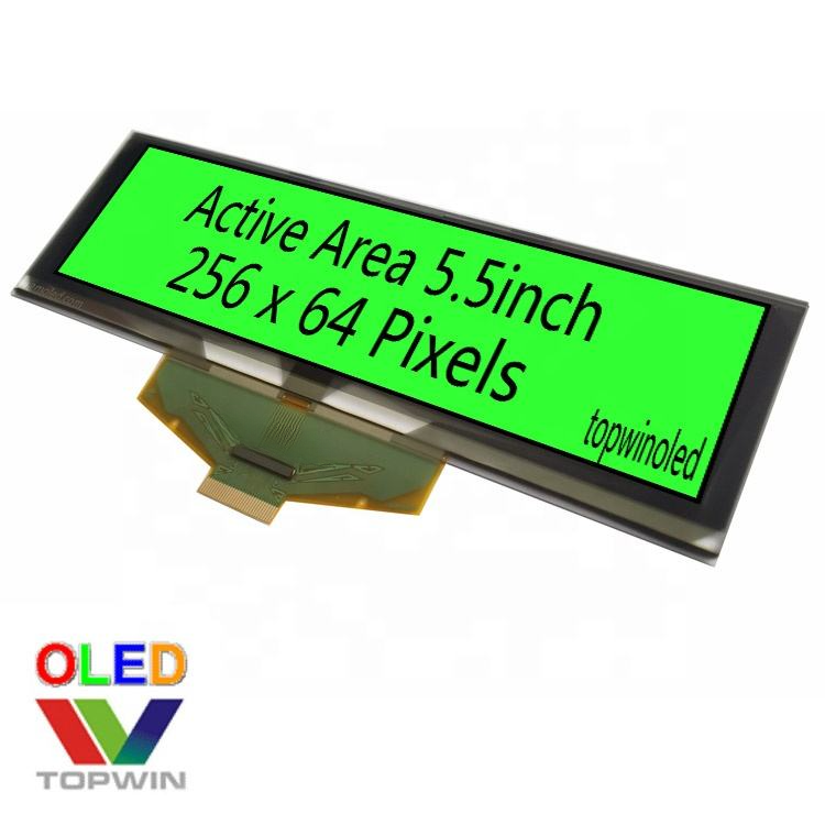 hot selling 5.5'' 5.5 inch 256x64 pixels yellow 30 pin 16 gray scales I2C SPI parallel Interface ssd1322 oled display