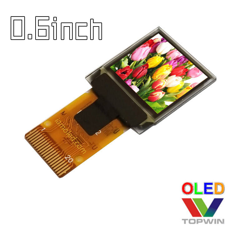display OLED 0.6'' 0.6 polegadas 64x64 pixels 20 pinos colorido 65k tipo ZIF display 4-SPI Interface com driver ssd1357