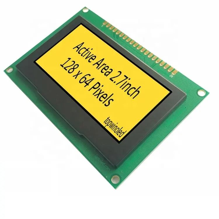 High resolution 256x128 2.7'' 2.7inch oled module SSD1363 Parallel SPI I2C yellow white
