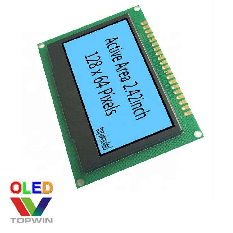 2.42'' 2.42inch 128x64 pixels yellow color oled module ssd1309 SPI parallel with PCB board 20pin 8pin 4pin