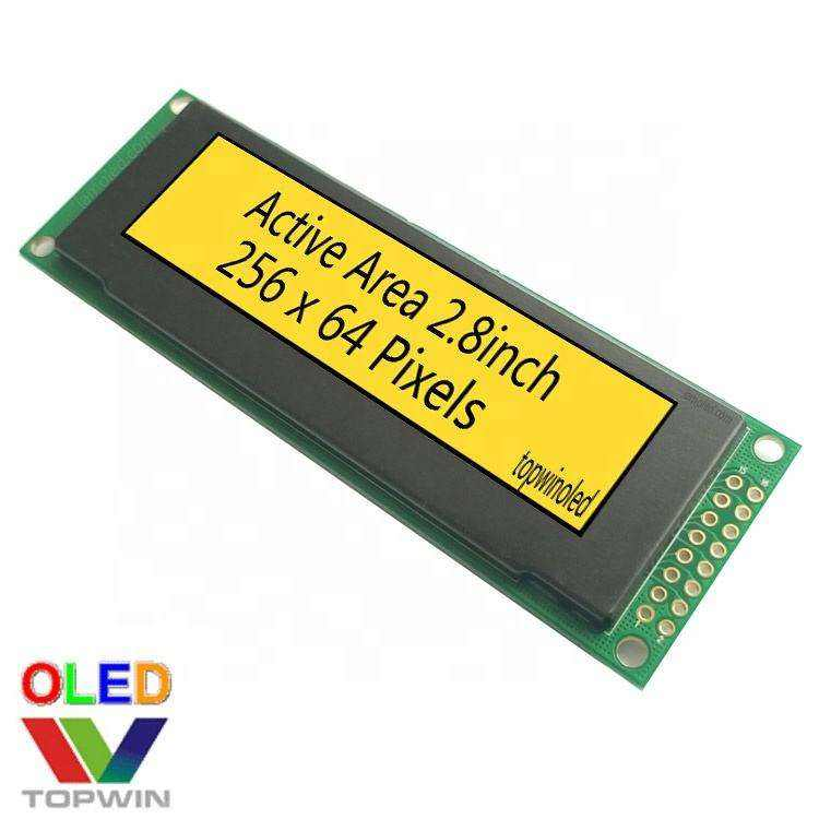 2.8'' 2.8inch 256x64 Pixels 16 Grayscale Blue Color Oled Module Ssd1322 Oled Display with PCB SPI Parallel Interface PCB Board