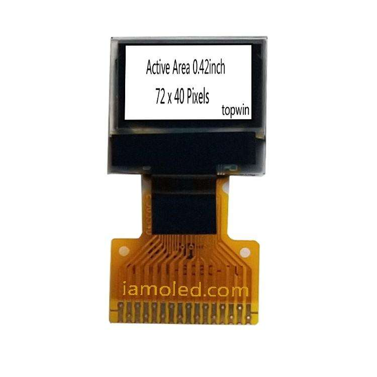 0.42 inch mini oled display monochrome 72x40 resolution small oled display panel i2c display small oled