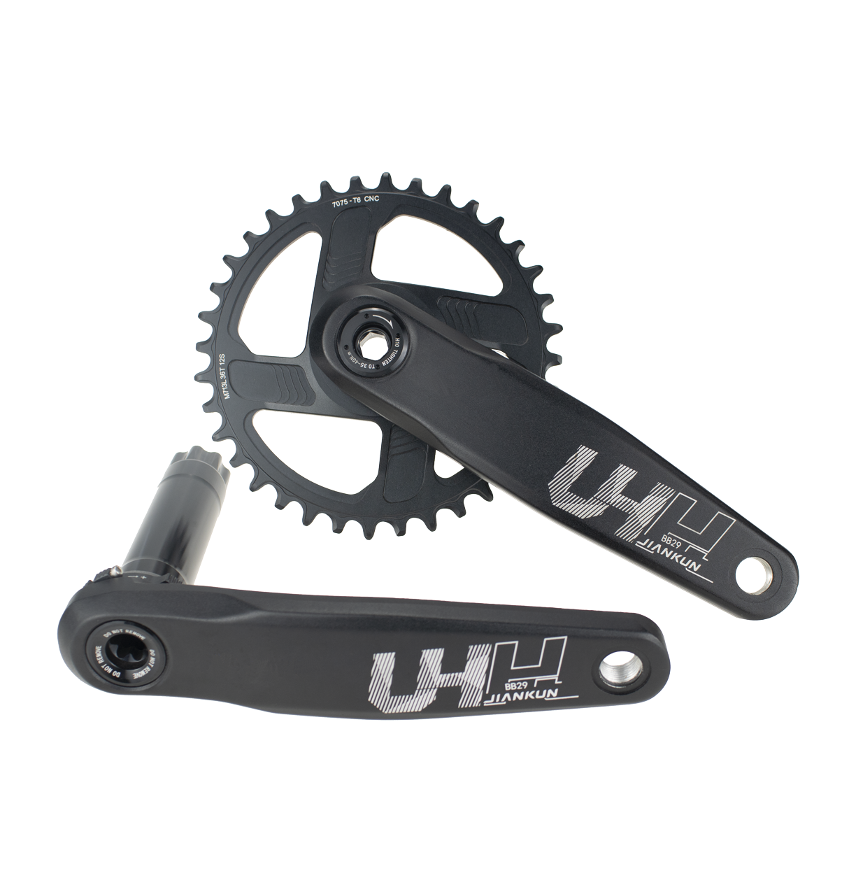 Characteristics of road bicycle crankset