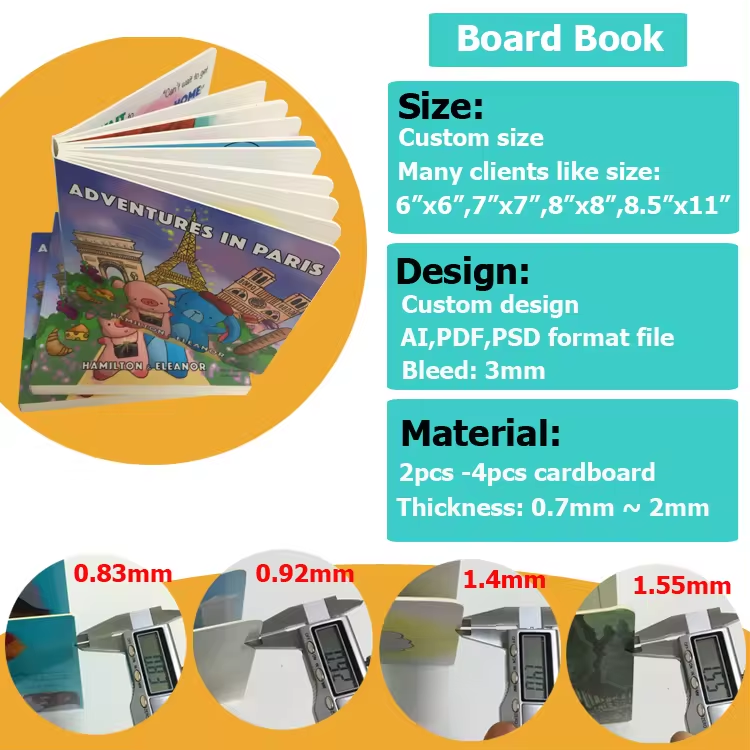 Custom Black And White Color Printing Books Educational Children Learning Book Cardboard Book factory