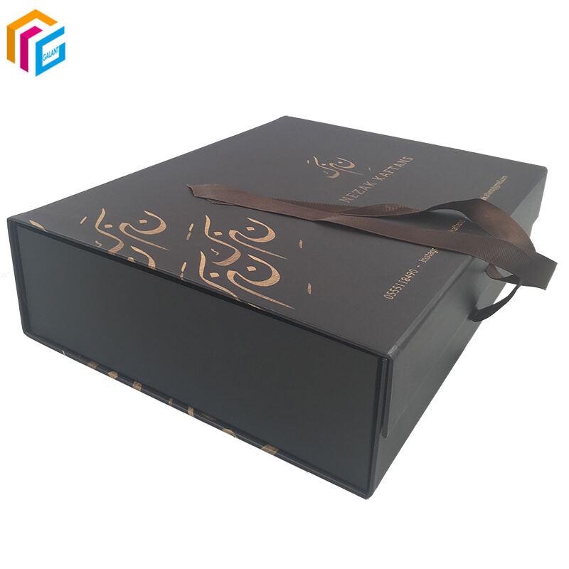 Free Sample Custom Logo Matte Black Large Rigid Paper Cardboard Gift Packaging Magnetic Folding Box For Wedding Dress