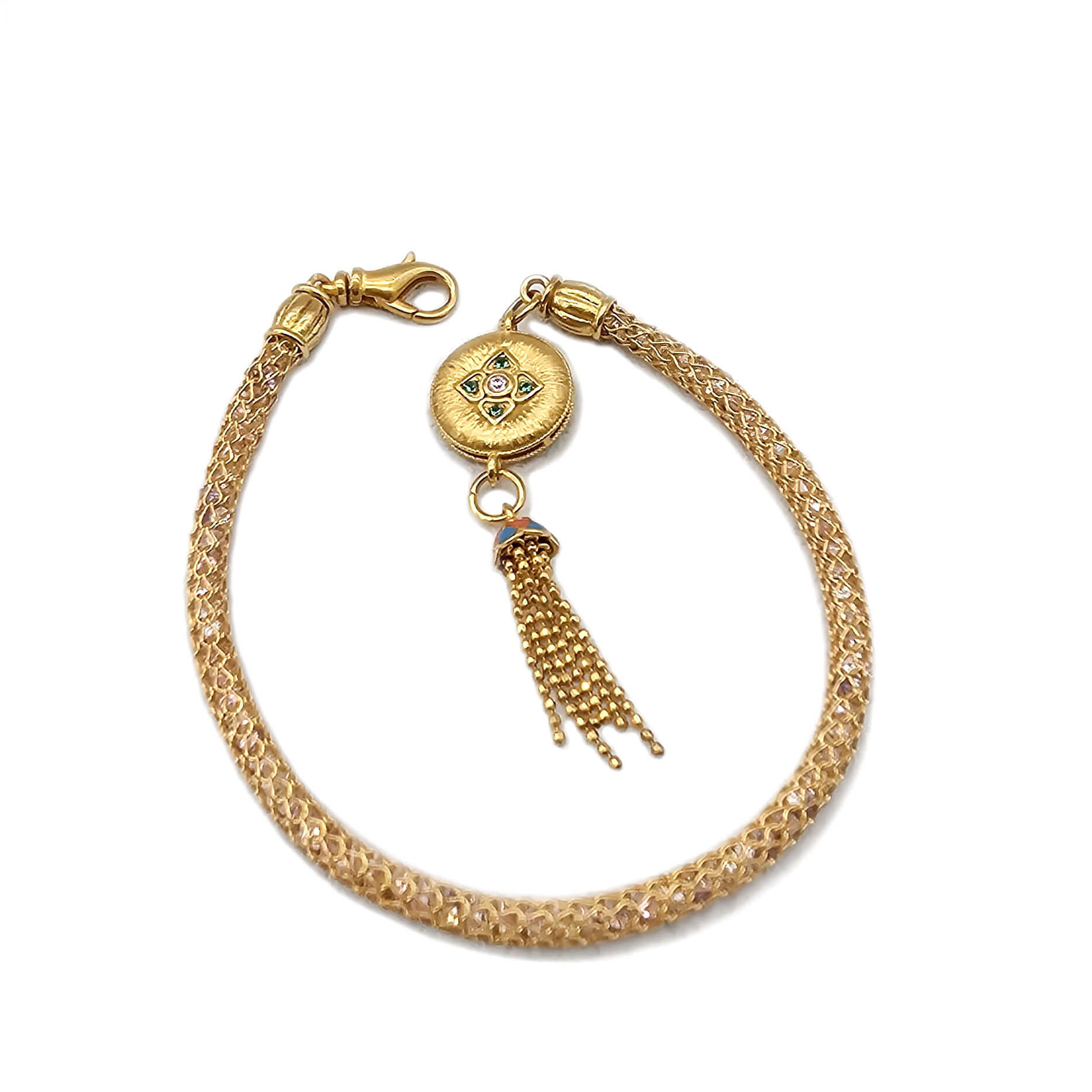 Индивидуальные круглые подвески с позолотой, разноцветные подвески из меди, ювелирные изделия для женщин, браслет-браслет